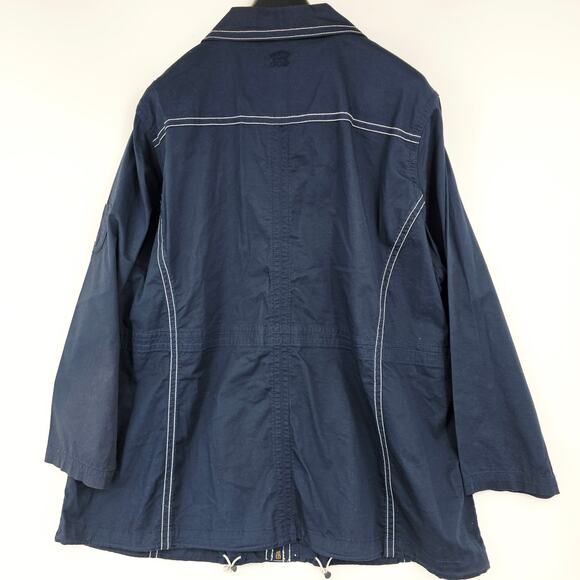 Oleg Cassini Sport Navy Sea Combers Zip Jacket Women’s 2X Nautical Preppy 3711 - Picture 3 of 8